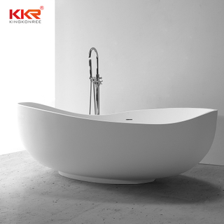 Newly Modern Freestanding White Solid Surface Bathroom Bathtub