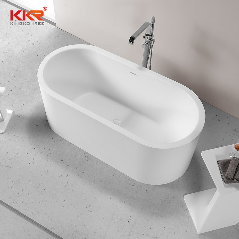 Artificial Stone Elegant Acrylic Solid Surface Bathtub Freestanding