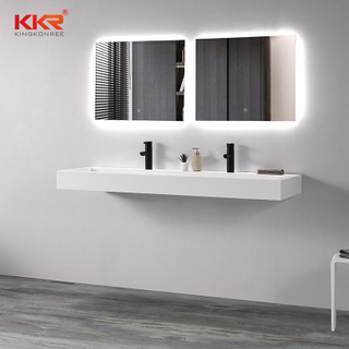 Artificial Wall Vanity Basin White Bathroom Sink Hand Washbasin