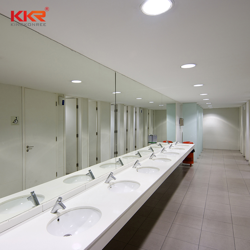 KKR Customized High-End Design Marble Solid Surface Bathroom Countertop