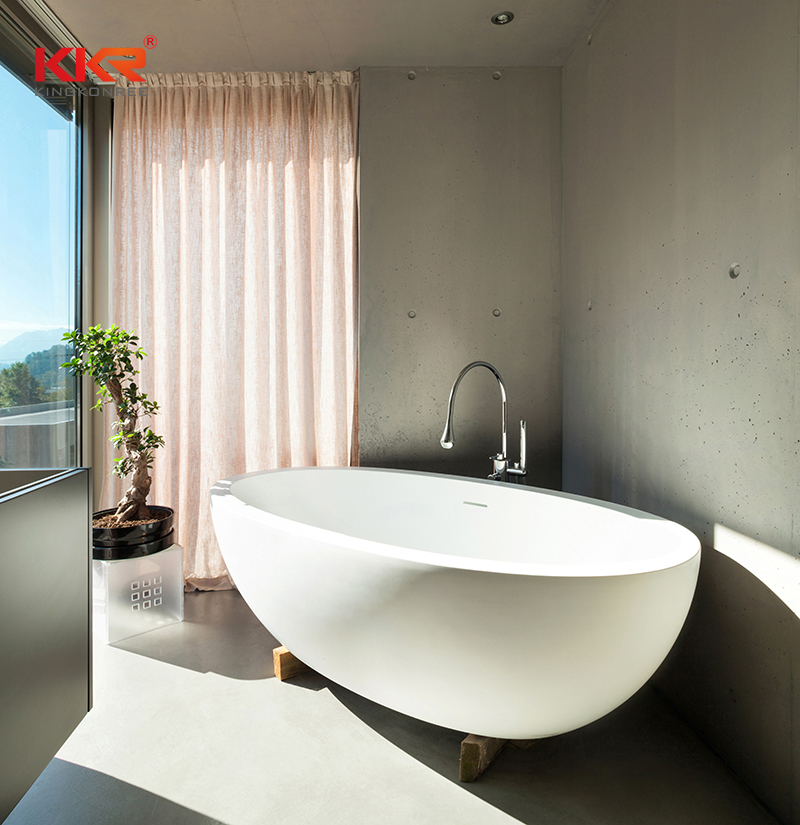 KKR Modern Stone BathTub And Solid Surface Freestanding Bathtub 