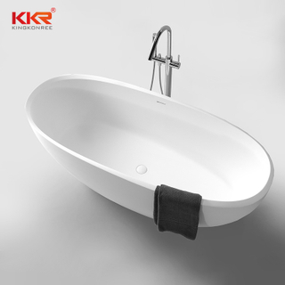 环保椭圆形设计定制实心表面浴缸