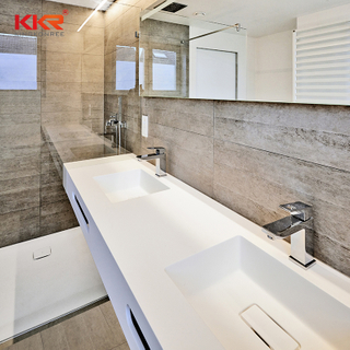 KKR solid surface bathroom countertops with customized size and color 