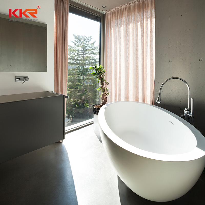 KKR Modern Stone BathTub And Solid Surface Freestanding Bathtub 