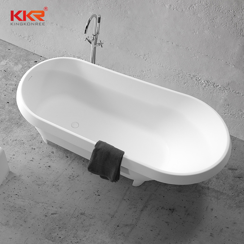 White Solid Surface Retro Bathtub With Clawfoot