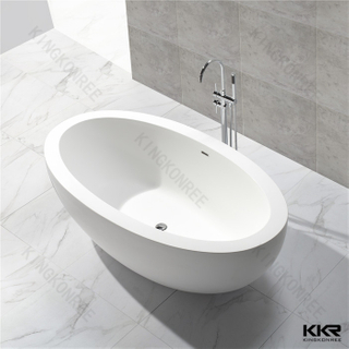 Ellipse acrylic solid surface bathtub KKR-B048