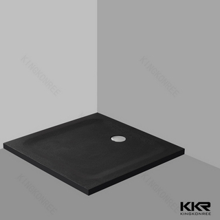 Black Square Stone Shower Base KKR-T118