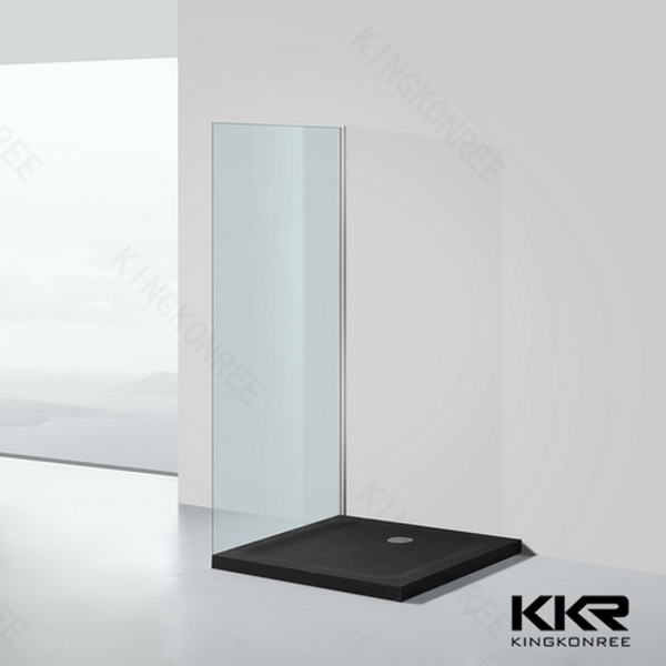 Black Square Stone Shower Base KKR-T118