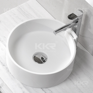 Solid Surface Round Bathroom Sink KKR-1051