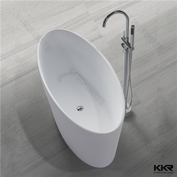 Oval acrylic stone bathtub KKR-B032