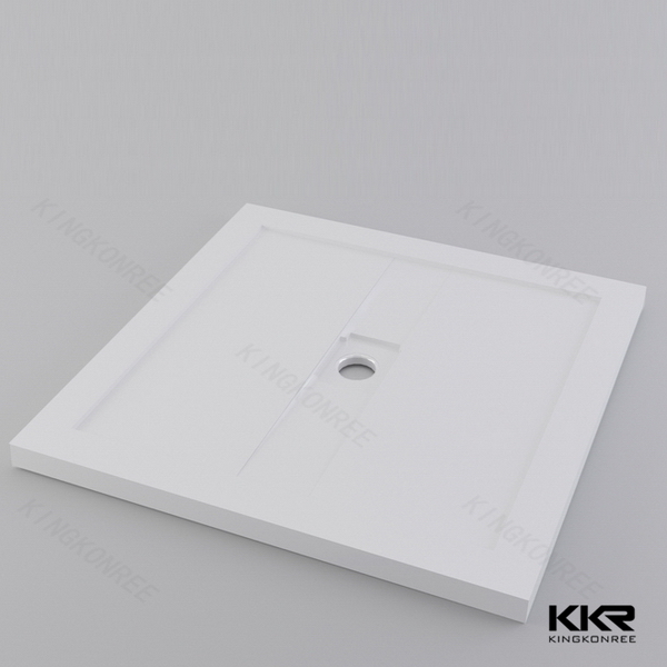 White Matte Resin Shower Tray KKR-T002-A