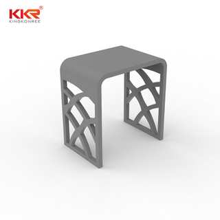 Newly Design White Marble Acrylic Solid Surface Bathroom Stone Stool KKR-Stool - M