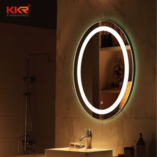 Good Quality Round Shape Bathroom Vanity Mirror With Led Light Match For High-end Design KKR-8011