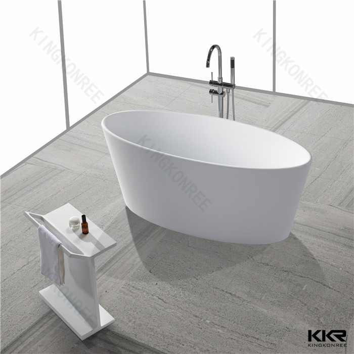 Oval acrylic stone bathtub KKR-B032