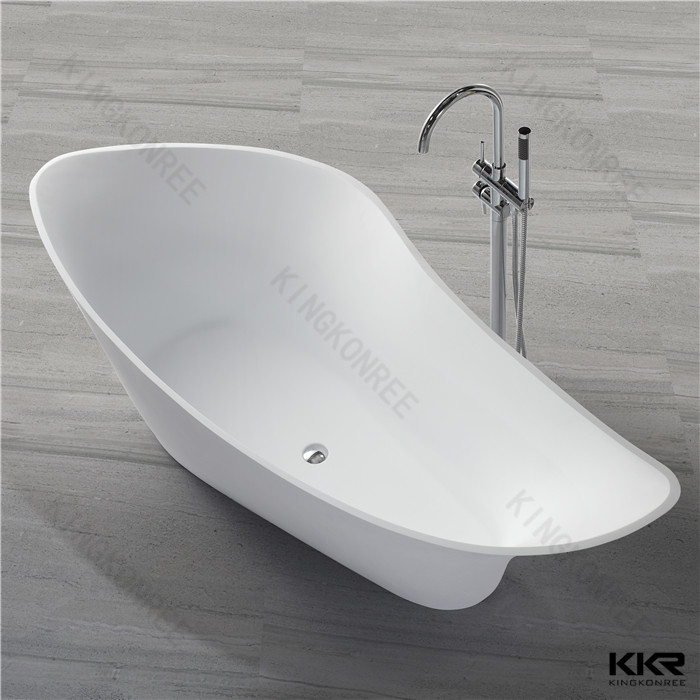 White matt stone bathtub KKR-B009