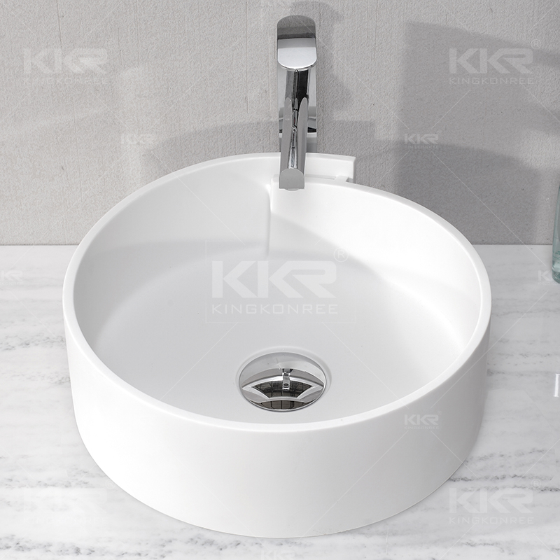 Solid Surface Round Bathroom Sink KKR-1051