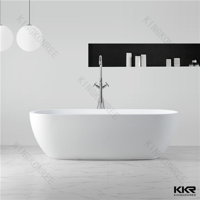 Stone acrylic solid surface bathtub KKR-B027