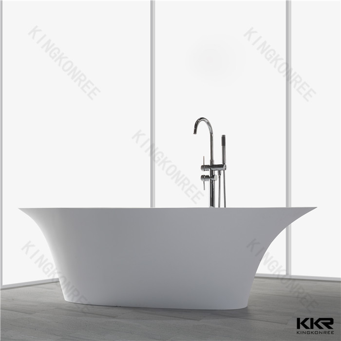 White matt stone bathtub KKR-B009
