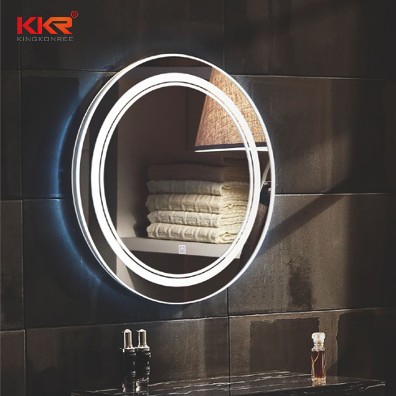 LED Round Shape Sanitary Ware Defogg Bathroom Vanity Mirror KKR-8013